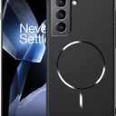 for Samsung Galaxy S22 Case, S22 Magnetic Case, Shockproof Hard Ultra-Thin Protective Cover, Heavy Duty Full Body Protective Phone Case for Samsung S22 (Black)
