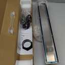 Linear Shower Drain - 18 Inch Brushed Nickel, with Tile Insert Panels