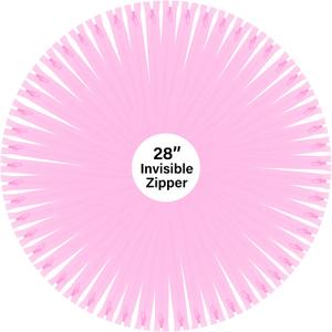 Mandala Crafts #3 Pink Hidden Invisible Zippers for Sewing and Crafts, 40 PCs 28 Inch Coil Zippers Supplies for DIY Tailoring Projects