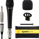 Bowens Dynamic Mic XLR Wired Karaoke Microphone with 15ft Cable, Handheld Vocal Microphone for Singing, Dj, Podcasting, and PA Systems, Complete 7 Piece Microfono Kit