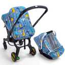 Baby Car Seat Cover, Breathable Carseat Covers Baby with Mesh Screen, Infant Car Seat Canopy Cover for Girls Boys, Newborn Car Seat Sunshield for Summer, Soft Baby Carrier Cover Newborn Essentials (Dinosaur)