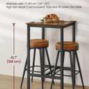 VASAGLE Bar Table, Kitchen Dining Table, High Top Pub Table, Bar Height Cocktail Table for Living Room Party, Sturdy Metal, 23.6 x 23.6 x 41.7 Inches for Narrow Spaces, Rustic Brown and Ink Black