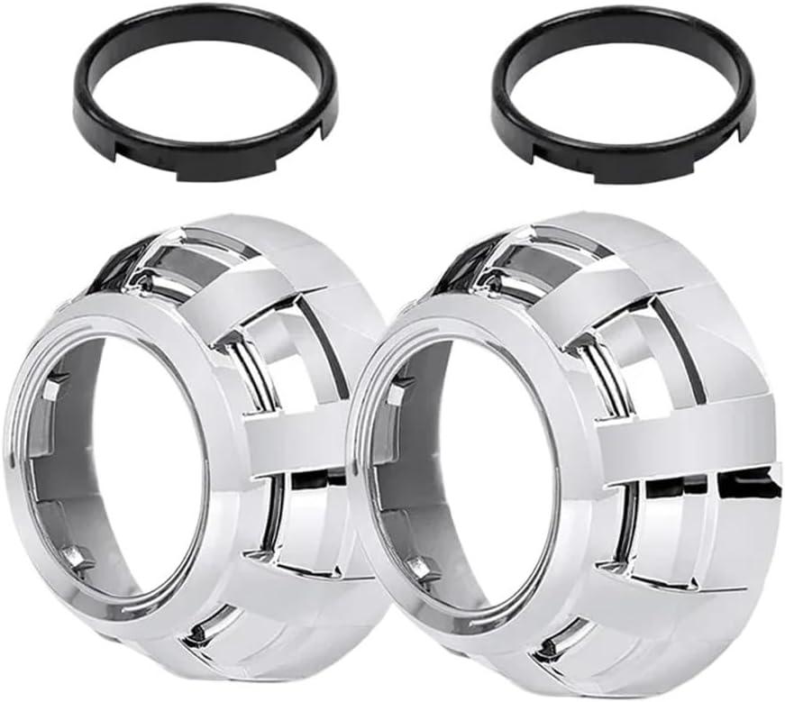 Inch Bi-Xenon/led Projector Headlights Lens Cover Lamp chrome Masks Fit For Hella 3R G5 lens(2x C for 2.5inch len)