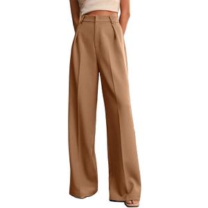 Women Wide Leg Dress Pants 2026 High Waist Business Casual Palazzo Pants Work Slacks Trousers with Pockets XS-XXL (XXL)