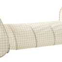 3 Sprouts Play Tent & Tunnel Set for Kids & Toddlers - 3-in-1 Pop Up Play Tent with Crawl Tunnel & Adventure Playhouse - Indoor Fun for Baby and Kids, for Boys & Girls - Gingham Beige