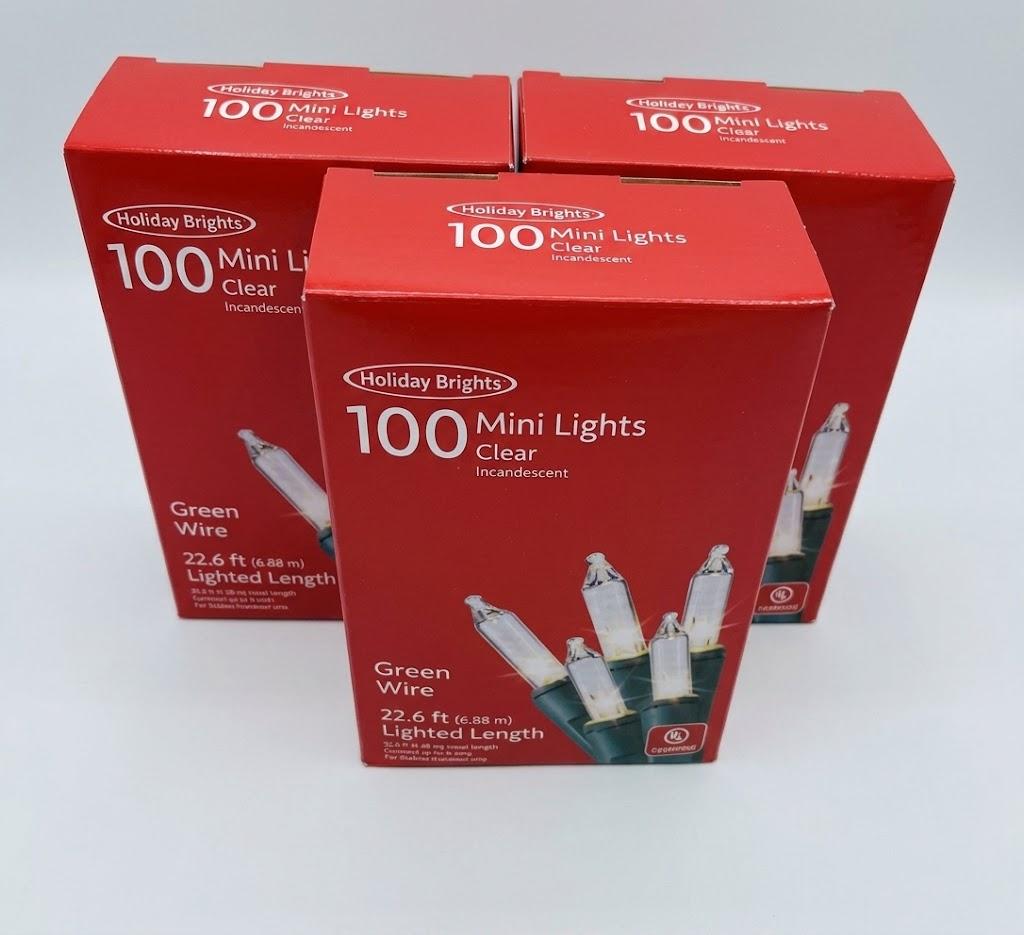 3 x Holiday Bright 100 Mini Lights Clear