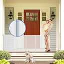 Reinforced Retractable Baby Gates with Support Rod 60" Wide Retractable Baby Gate for Stairs Retractable Dog Gate Outdoor Retractable Gate Outdoor Prevent Babies and Pets from Squeezing Under The Gate (White)