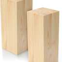 Landical 2 Pack Pine Wood Carving Blocks 10x4x4 Inch Unfinished Whittling Wooden Blocks for Beginners Home Christmas DIY Arts Supplies