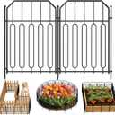 Goovilla Garden Fence, Total 10ft(L) x 21in(H) Garden Fencing Animal Barrier, 10 Pcs Rustproof Metal Wire No Dig Fence Panels, Black Decorative Garden Fences and Borders for Dogs, Flower Bed, Patio