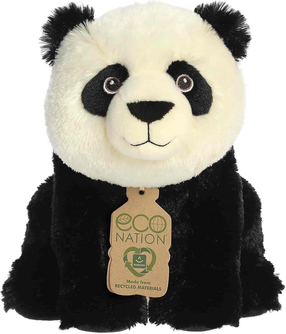 Aurora Eco Nation Eco Hugs 11" Panda Responsibly Made Stuffed Animal, Medium