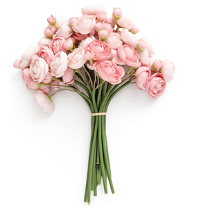 Ling's moment Ranunculus Artificial Flower, Faux Silk Mini Ranunculus Flowers for DIY Bouquet, Bulk Fake Wedding Filler Flowers for Centerpieces Arrangements Bridal Shower Decorations, Dusty Rose