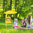 PLULON Kids Beach Chair with Umbrella Folding Lawn and Camping Chair with Summer Shade for Beach, Pool, Travel and Outdoor (for 1-5 Years Old), 16 inches x 1 feet 4 inches x 1 feet 9 inches