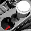 Car Cup Holder Coaster for 2021-2025 Ford Bronco Sport Silicone Non-Slip Cup Holder Coasters Interior Accessories 2 Packs (Black&Red)