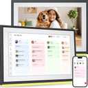 BIGASUO 10.1" Digital Calendar, Smart Touchscreen Interactive Display, Electronic Organizer for Monthly, Weekly & Daily Agenda, Chore Chart, Meal Planner, To Do List, Family Schedules, Picture Frame (White)