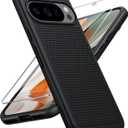 2 x FNTCASE for Google Pixel 10-Pro-XL Case: Pixel 9 Pro XL Shockproof Protective Lightweight Duty Cell Phone Cover Rugged with Non Slip Textured Back - Military Protection Bumper Tough, Black
