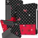 Miss Adola for iPad A16 Case/10th Generation Case - 10.9 Inch 2022 Tablet Cover with Pen Holder for Women Boys Girls Men Cute Cartoon Cool Funny Funda for iPad 11th 11 Inch 2025, RD WT Point