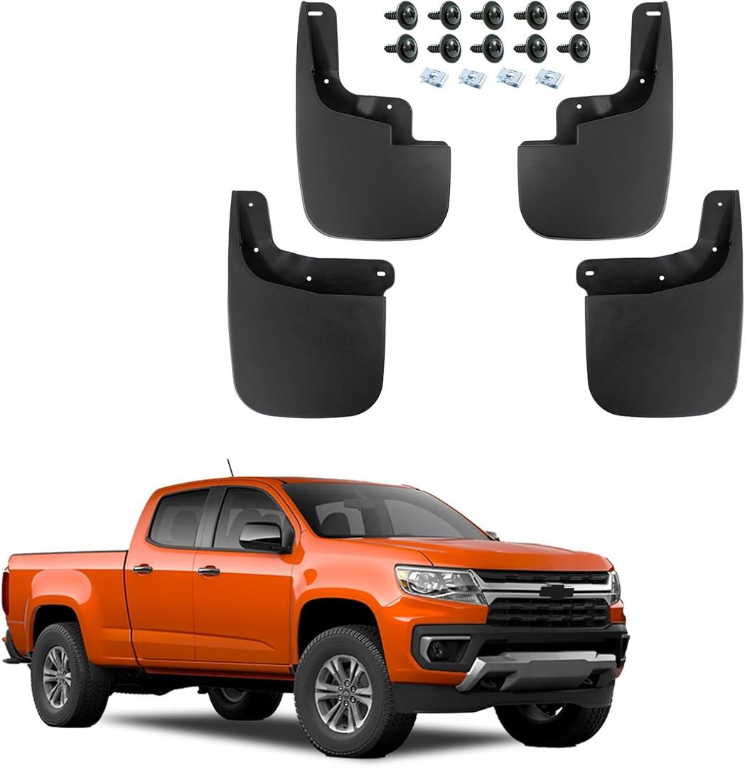 Mud Flaps Mud Guards Replacement for Chevy Colorado/GMC Canyon 2015-2022 Mudflaps Mud Splash Guards Front and Rear No Drilling Required 4PCS