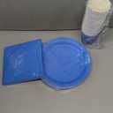 Juvale Serves 24 Blue Party Supplies, Disposable Paper Plates, Cups, Napkins for Birthday Party, Graduation, Gender Reveal, Baby Boy Shower, Picnic, Celebration (72 Pieces)
