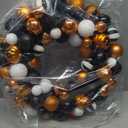 Happy Halloween Wreath for Front Door, 18 Artificial Ball Wreaths Door Decor for Home Halloween Party Decorations (18in)