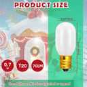 Retisee Christmas Village Light Bulbs, 0.7W 120V E12 Base T20 LED Replacement Night Bulbs Accessory for Villages Houses Dept 56, Christmas Tree and House(50 Pcs)