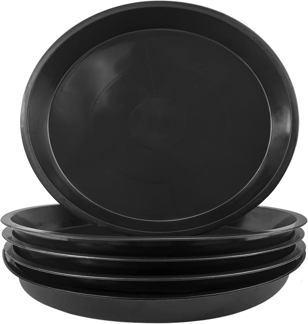 OUPSAUI 5 Pack 22 Inch Plant Saucer, Plant Trays for Pots, Large Plastic Plant Saucers for Indoors, No Holes Planter Drip Tray (22 inch)