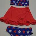 ALISISTER Girls Bathing Suits 3 Piece Swimsuit Summer Bikini Tankini Sets with Cover Up Skirt, 8T
