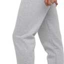 Hanes Men's Joggers, EcoSmart Fleece Sweatpants for Men, Men's Lounge Pants, 30.5" (Gray, L)