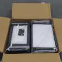 Prinfort 4pcs 6x6 Aluminum Deck Post Base Cover Outdoor, Decorative Post Covers for Basement Black, Square Post Skirts Trim for Railing丨Fence