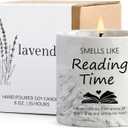 Book Lovers Gifts - Bookish Bookworm Gift for Women, Christmas Birthday Gifts for Librarian Readers Author, 6 Oz Book Lovers Candle Gift