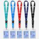 Avorast 5 Pack Cruise Lanyards for Ship Cards, Cruise Essentials 2026 for Carnival, Royal Caribbean, NCL, Lanyards for ID Badges with Detachable Buckle & Waterproof ID Badge Holders (Mix)
