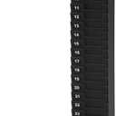 Lathem Time Card Rack Expandable System, 25 Pockets, Durable Construction with Mounting Hardware, Holds up to 9 Inch Cards, Black (25-9EX)