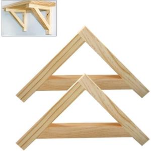 2 Pack Wall Mount Wooden Shelf Brackets Triangle 7 Inch | Include Mounting Screws, Decorative, Unfinished, for Shelves Support, Plank Sconce, Clapboard Bracket, Pendant Lamp, DIY