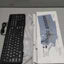 OMOTON Large Print Backlit Keyboard with Type-C and USB A Dual Interface, Wired Computer Keyboard Oversize Font Key with White Backlight Easier to See and Type, Full Size for Windows, PC, Laptop