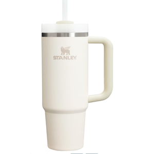 STANLEY Quencher H2.0 Tumbler with Handle and Straw 30 oz | Flowstate 3-Position Lid | Cup Holder Compatible for Travel | Insulated Stainless Steel Cup | BPA-Free | Cream 2.0