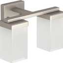Moen YB8862BN 2-Light Dual-Mount Bath Bathroom Vanity Fixture with Frosted Glass, Brushed Nickel