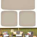 Patio Cushion Covers for Patio Conversation Set 4-Piece, Outdoor Seat Cushions Replacement Covers for Patio Furniture Set Wicker, Backyard Porch Garden Poolside Balcony Sets, Tan, 24"x 24" x 3", 13" x 24" x 3"