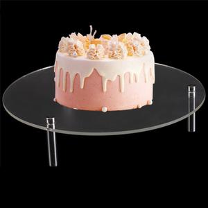 CRASPIRE 5.9"/15cm Cake Stands for Dessert Table Acrylic Clear Cupcake Display Holder Plate Shelf Round Food Organizer Serving Pizza Figures Party Platter Christmas Wedding Decoration Collection