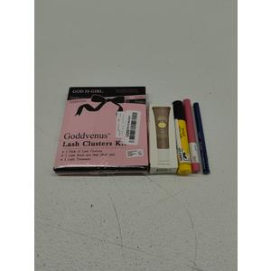 Goddvenus Lash Clusters Kit; NYX PROFESSIONAL MAKEUP Epic Ink Glitz Liner; SuperStay Ink Crayon Matte Longwear Lipstick; Got2b Glued Brows & Edges Gel; Sun Bum SPF 30 Lip Balm Sunscreen