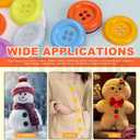 Tanstic 20Pcs 1.9 Inch Resin Buttons Resin Sewing Buttons 10 Mixed Colors 4 Hole Button with Embroidery Thread, Sewing Needles for Sewing Crafts DIY