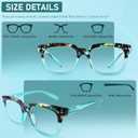 Progressive Multifocus Reading Glasses for Women Men Blue Light Blocking Spring Hinge Square Computer Readers, 1.75 Diopters