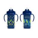 Dr. Brown's Milestones Insulated Sippy Cup with Straw and Handles, Spill-Proof Tumbler with Lid, 2-Pack, Blue, 10 oz/300 mL, BPA Free, 12m+