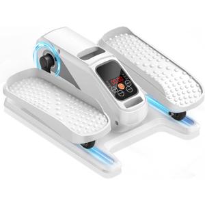 Under Desk Elliptical Machine, Electric Elliptical as Seen on TV for Seniors Adults with 15 Adjustable Speed, Quiet & Portable Electric Seated Pedal Exerciser with Remote Control & 5 Auto Mode (White)