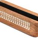 Laptop Stands Acacia Wood Vertical Laptop Stand | Space-Saving Desktop Organizer | Holder for MacBook, Dell, HP & More (8" x 2.3" x 2.5")