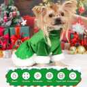 Yikeyo Dog Christmas Dress, Dogs Christmas Outfit Sweater LED Light Winter for Small Puppy Girl Clothes Costume,Cat Doggy Pet Apparel,Green,XXS
