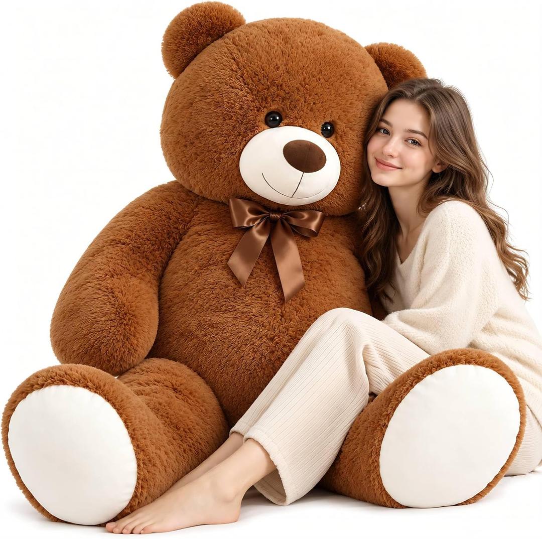 MaoGoLan 47 inch Giant Teddy Bear 4 Feet Big Stuffed Animal Large Brown Teddy Bear for Kids Girls Baby Shower Centerpieces Decorations, Christmas Valentine's Day