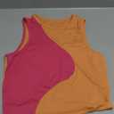 SweatyRocks Women's Summer Ribbed Knit Sleeveless Vest Color Block Crop Tank Top, Size M