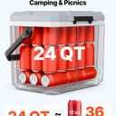 Lightweight Rigid Material Insulated Portable Cooler, Suitable for Family Picnics and Short Trips, 17.3x12.2x14.2"