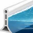 Collapsible Shower Threshold Water Dam, 2025 Upgraded 67'' Shower Water Stopper 3''H Seal Waterproof Shower Guards to Keep Water in Shower, Self Adhesive Water Barrier for Sink Bathroom Kitchen