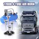Train Horn for Truck, 178DB Loud Air Horn Kit with 4 Trumpets, 150 PSI 12V Air Compressor, 1.6Gal/6L Tank, Suit for Car Truck Pickup Semi Train Boat