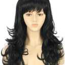 VGbeaty Women Long Black Beehive Vintage Married Housewife Bouffant 60s 70s Halloween Costume Cosplay Wig